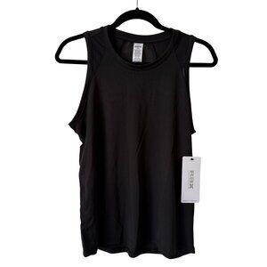 NEW RBX Active On The Run Sleeveless Tank Top Activewear in Black - Medium